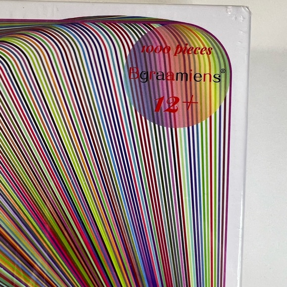 NWT Bgraamiens Twisted 3D Colorful Squares Puzzle 1000 Pieces - Picture 2 of 9